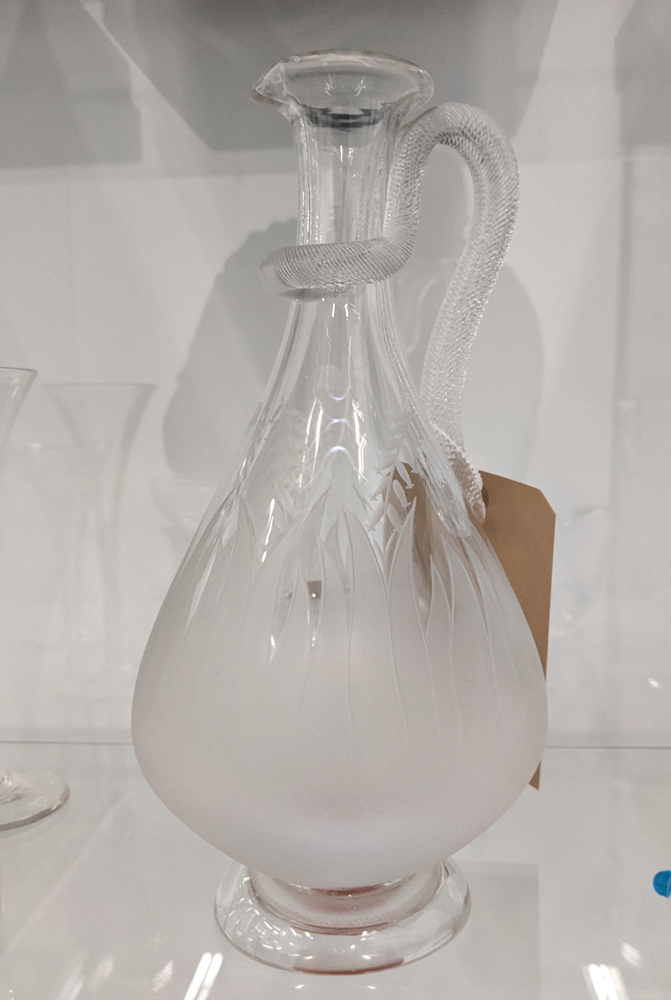 QUANTITY OF ANTIQUE GLASS, comprising a Victorian frosted lemonade jug with ice compartment to - Image 6 of 6