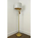 LAUREN RALPH LAUREN HOME FLOOR LAMP, gilt metal, with shade, 143cm H.