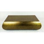 JULIAN CHICHESTER 'PUFF' COFFEE TABLE, in a blackened brass style finish, 80cm D x 49cm H x 150cm L