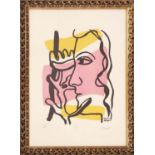 FERNAND LEGER, 'Profil a fleur, lithograph, signed in the plate, pencil numbered 416/500, blind
