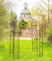 ARCHITECTURAL PERGOLA GAZEBO, Regency style, in metal, 325cm H x 280cm.