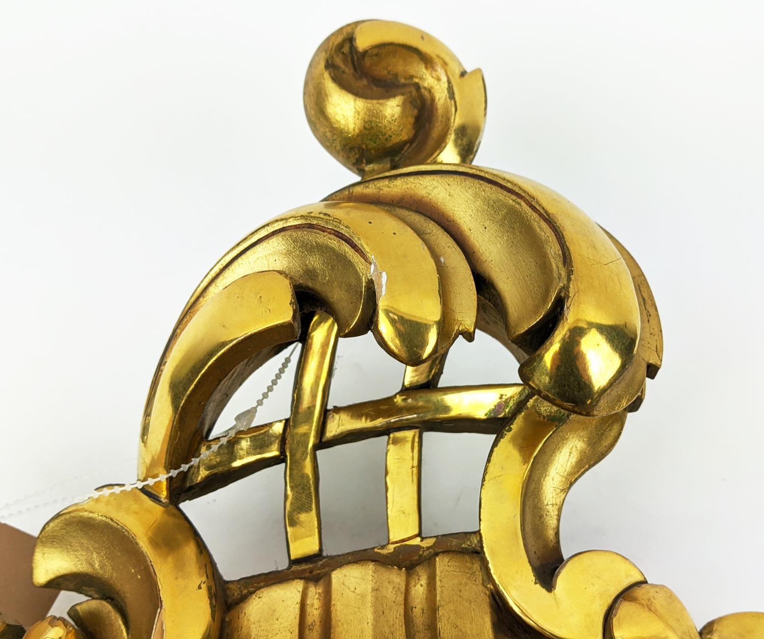 SWEDISH CARTEL CLOCK, Rococo style giltwood, 58cm H x 35cm W. - Image 4 of 9