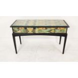STAG CONSOLE TABLE, multicoloured decoration with three drawers, 120cm W x 71cm H x 47cm D.