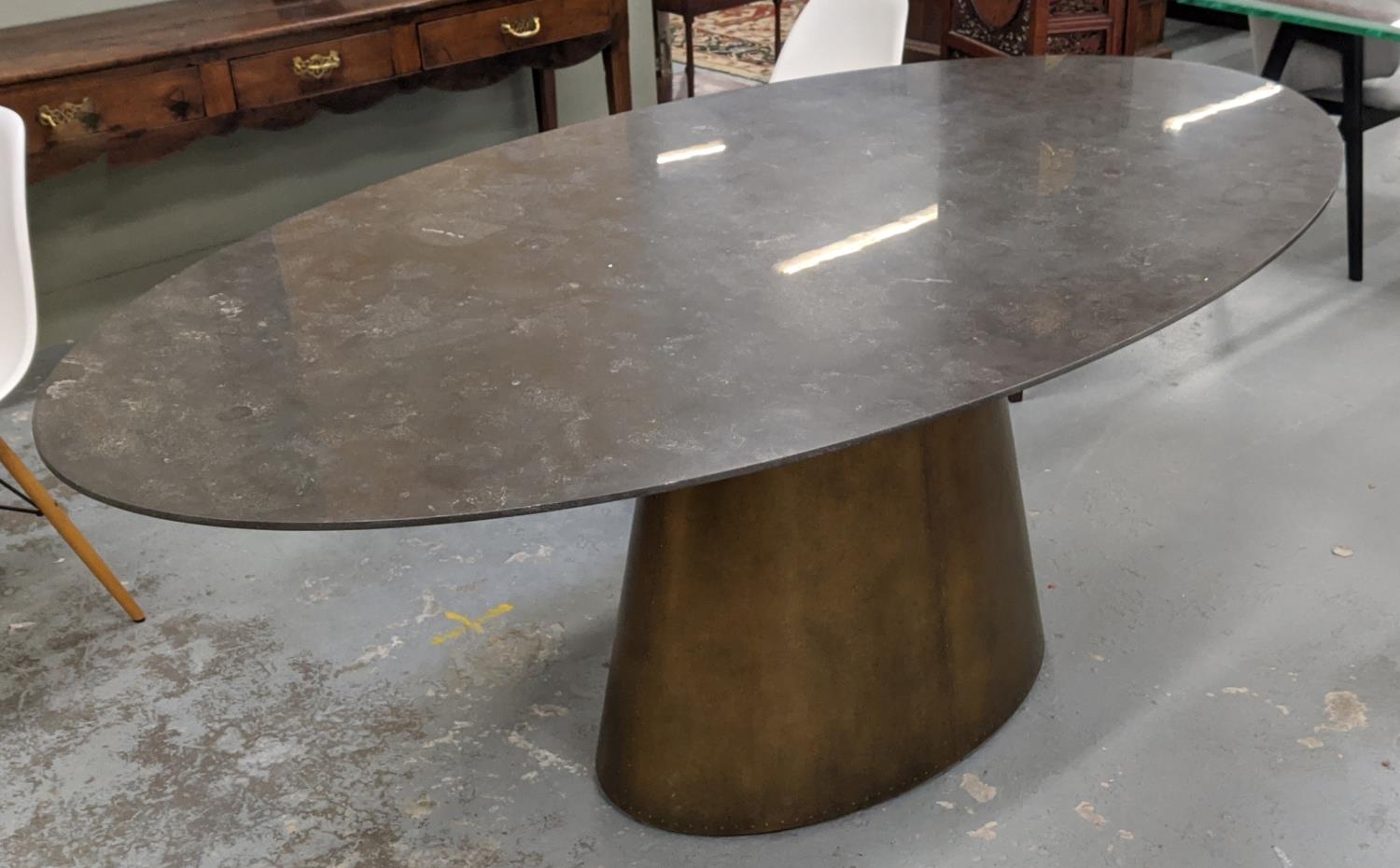 BARKER AND STONEHOUSE JANCO OVAL DINING TABLE, 200cm x 110cm x 76cm.