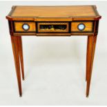 DUTCH HALL TABLE, early 19th century satinwood and ebony of breakfront form with full width frieze