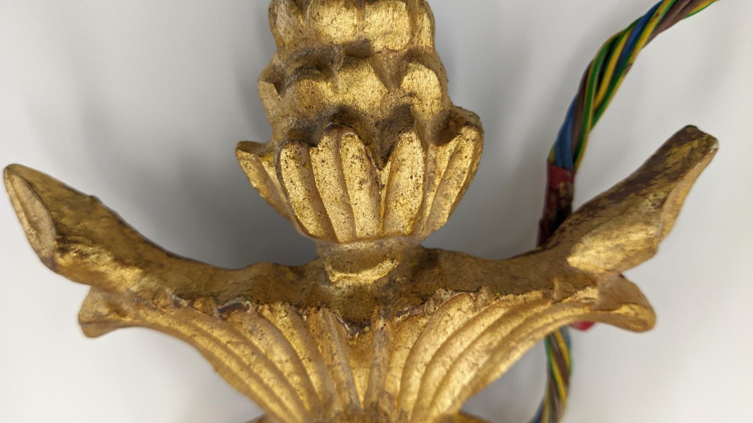 WALL SCONCES, a set of eight brancaia carved and pierced giltwood, 76cm H. (8) - Image 3 of 8