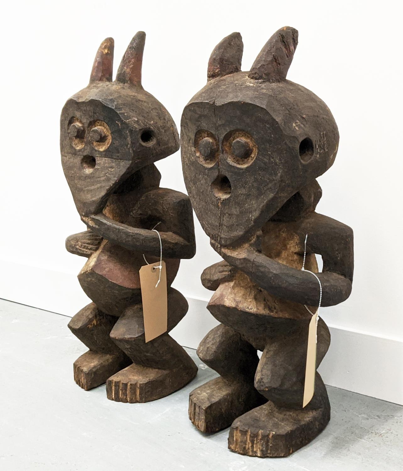 MAMBILA FIGURE, a pair, Cameroon, 68cm H. - Image 2 of 5