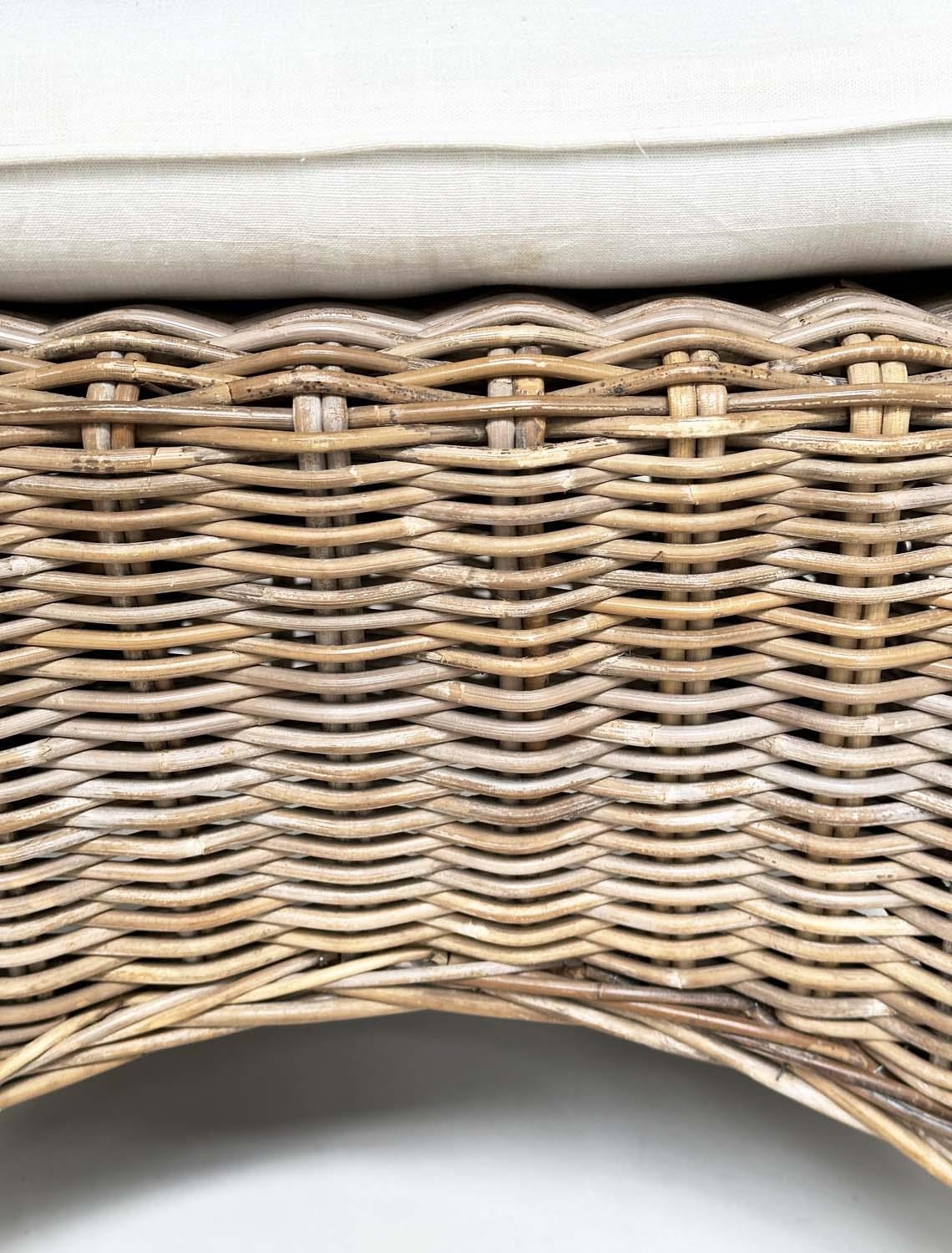 ORANGERY ARMCHAIRS, a pair, rattan framed and woven with cushion seats. (2) - Image 10 of 15