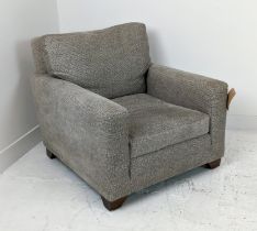 KINGCOME TEXAS ARMCHAIR, in patterned light brown upholstery, 80cm W x 76cm H dx 96cm D.