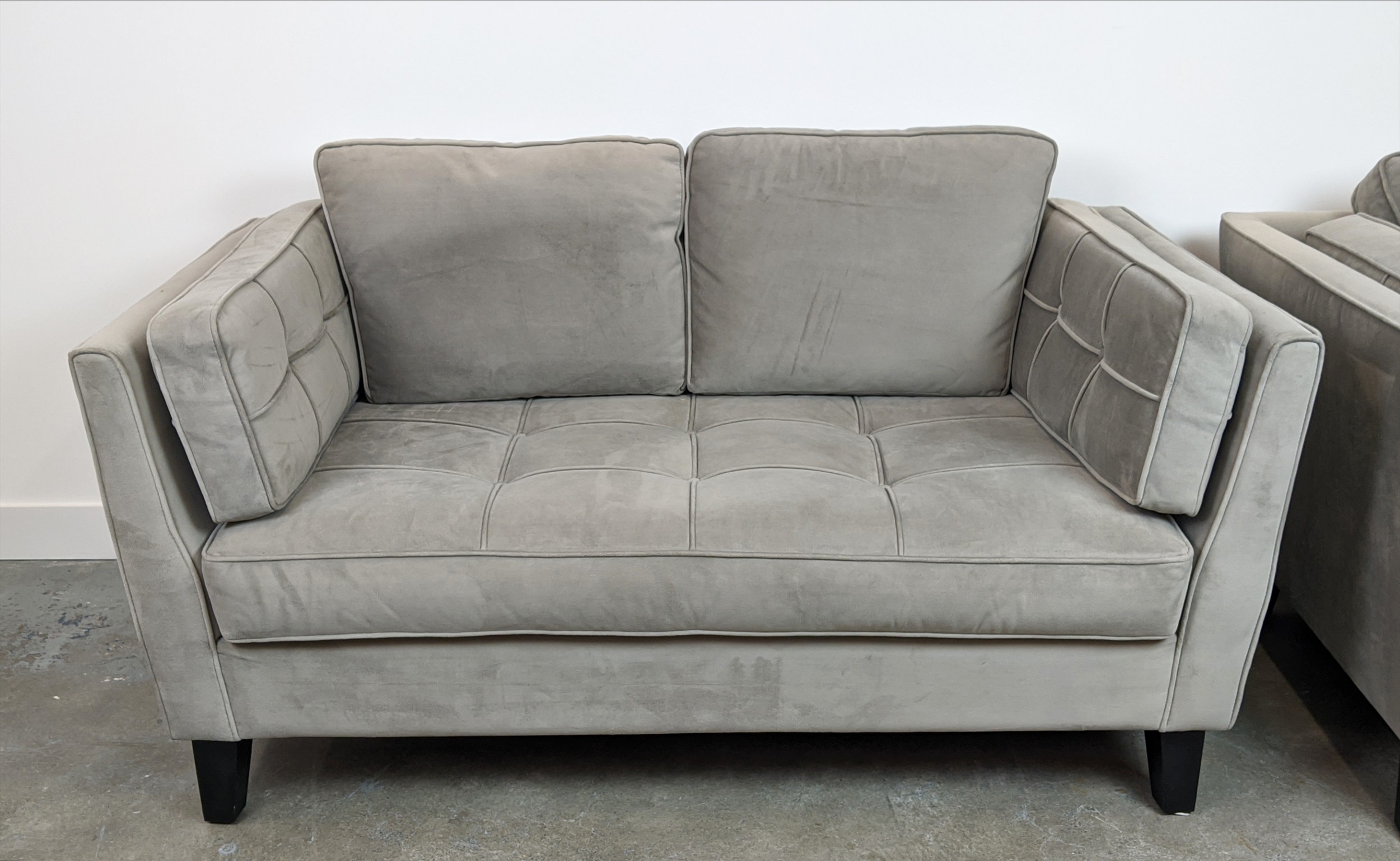 SOFA, 1960s Danish inspired, grey upholstery, 158cm W.