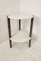 JULIAN CHICHESTER 'LEOPOLDO' SIDE TABLE, in high gloss ivory, 51cm W x 68cm H.