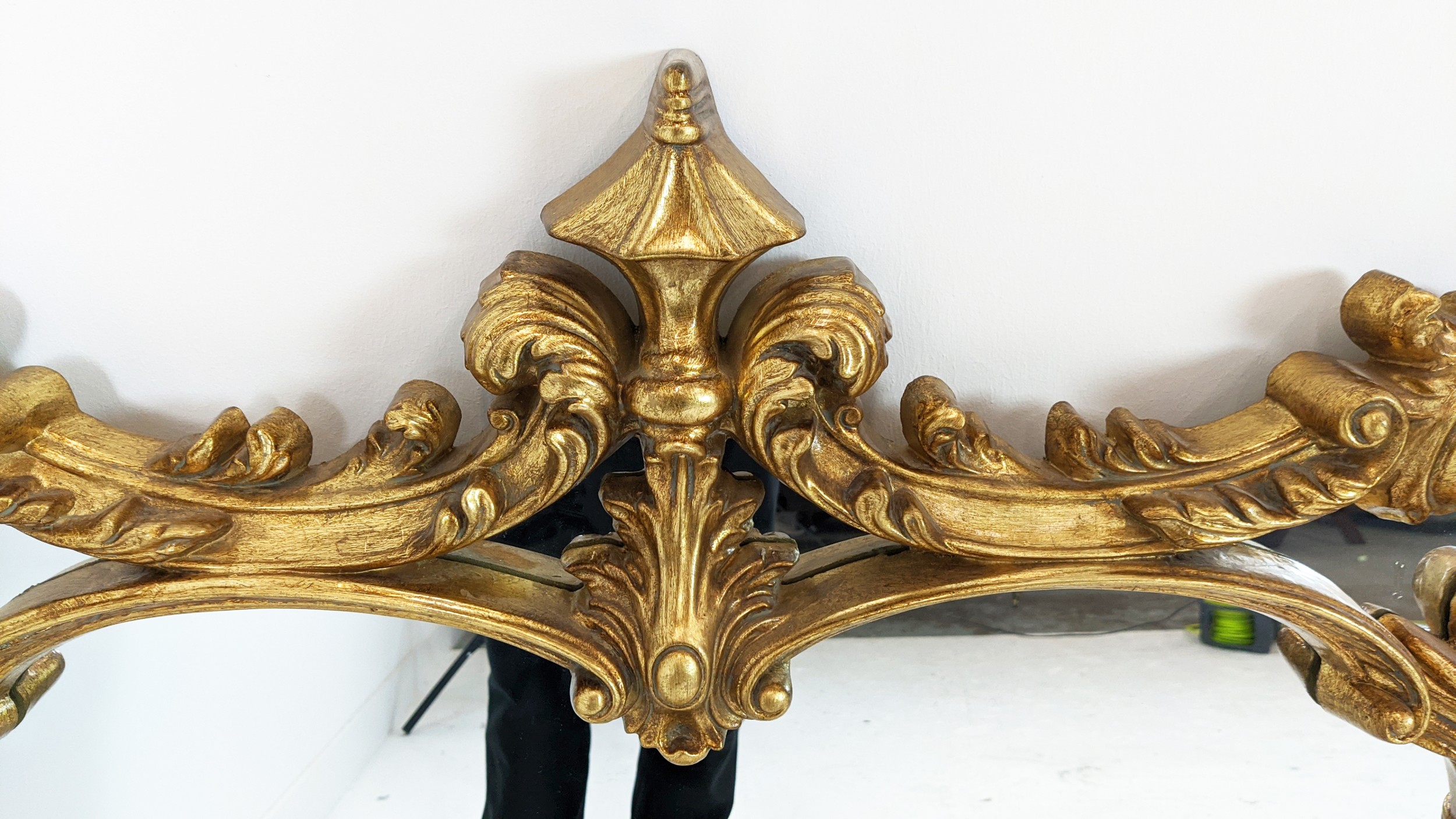 WALL MIRROR, Rococo style gilt framed, 99cm H x 129cm. - Image 3 of 5