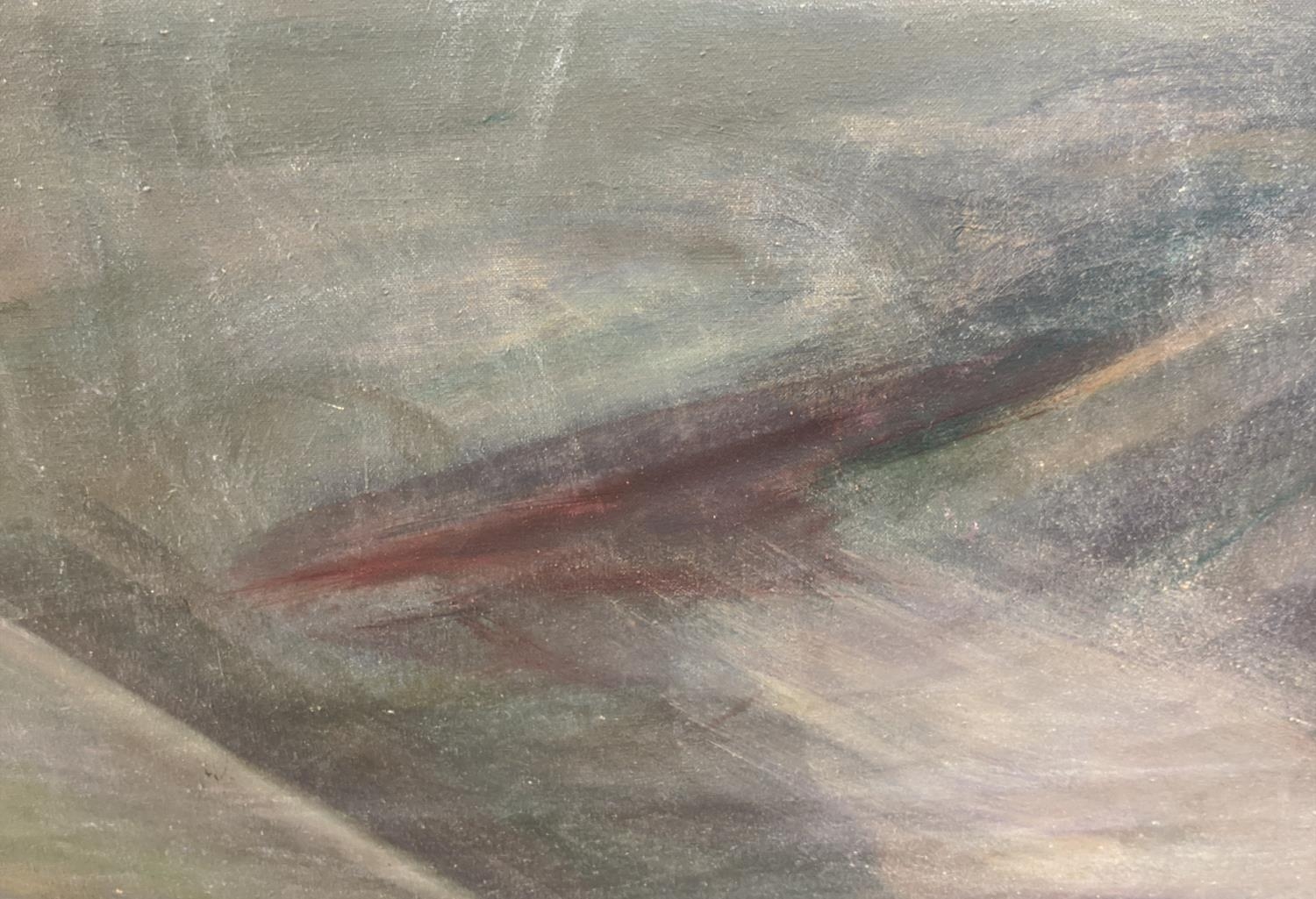 ROSIE LEVENTON, 'Clapham Junction waiting room', oil on canvas, 102cm x 152cm. - Image 3 of 5