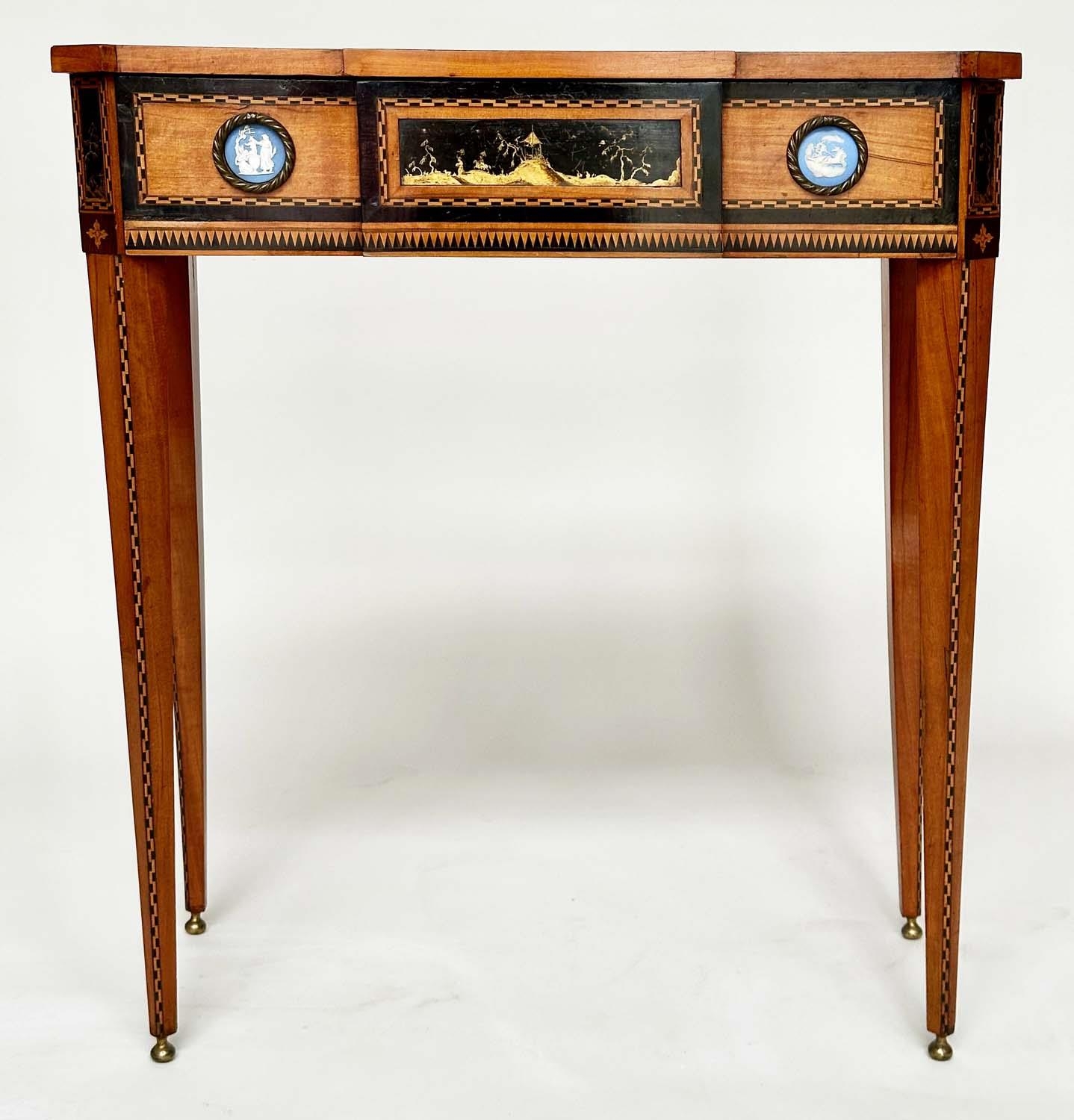 DUTCH HALL TABLE, early 19th century satinwood and ebony of breakfront form with full width frieze - Image 2 of 8