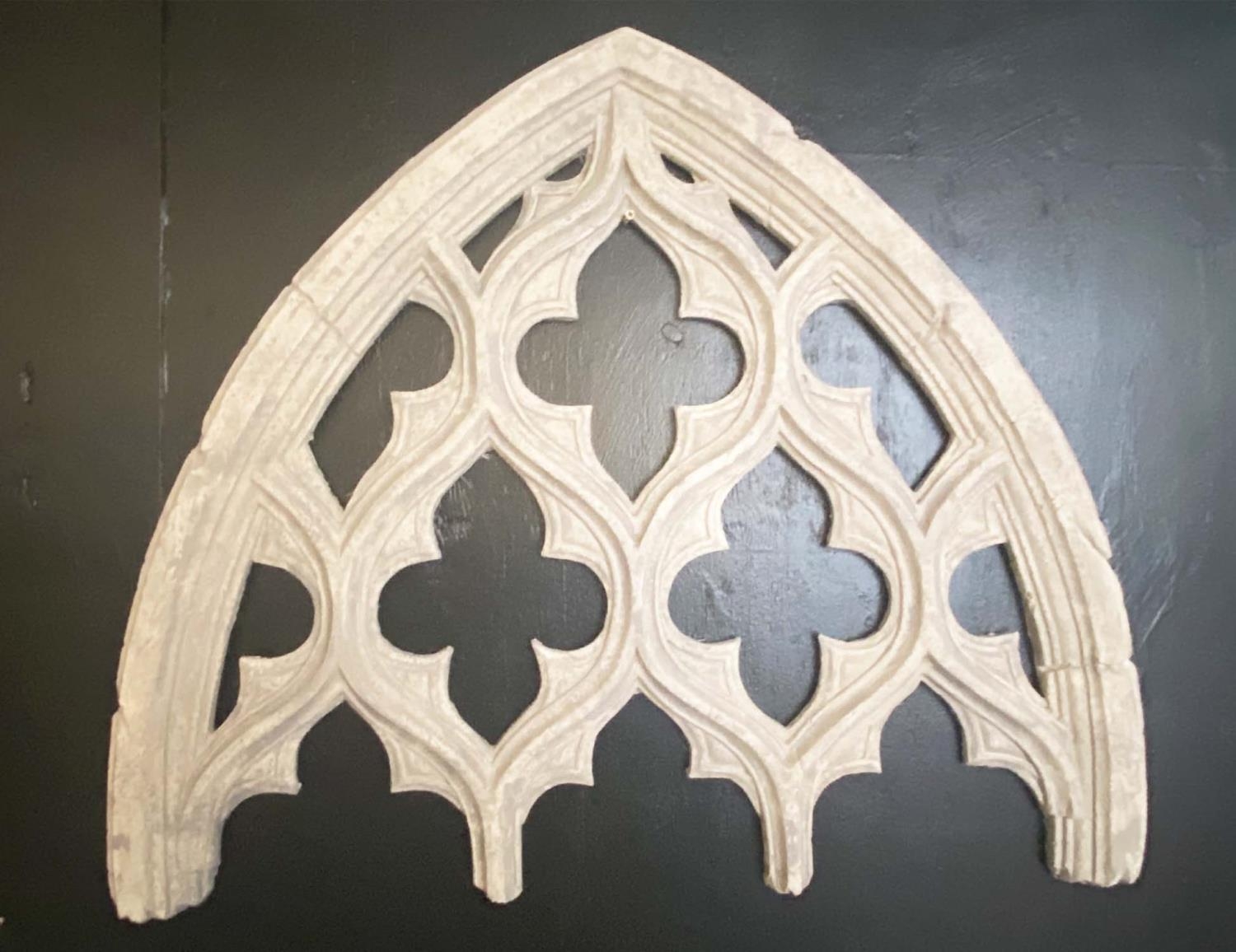 ARCHITECTURAL WALL PANELS, a pair, Gothic style, 80cm H x 68cm x 4cm. (2) - Image 3 of 3