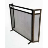 NURSERY FENDER BY 'FORGEABILITY', wrought iron and mesh panelled folding, 80cm H x 90cm W x 18cm D