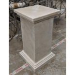 PEDESTAL, marble, 40cm x 40cm x 75.5cm.