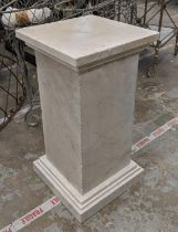PEDESTAL, marble, 40cm x 40cm x 75.5cm.