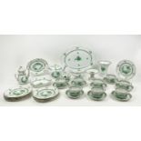 HEREND TEA/COFFEE SERVICE, Apponyi Chinese bouquet pattern comprising eight tea cups and saucers,