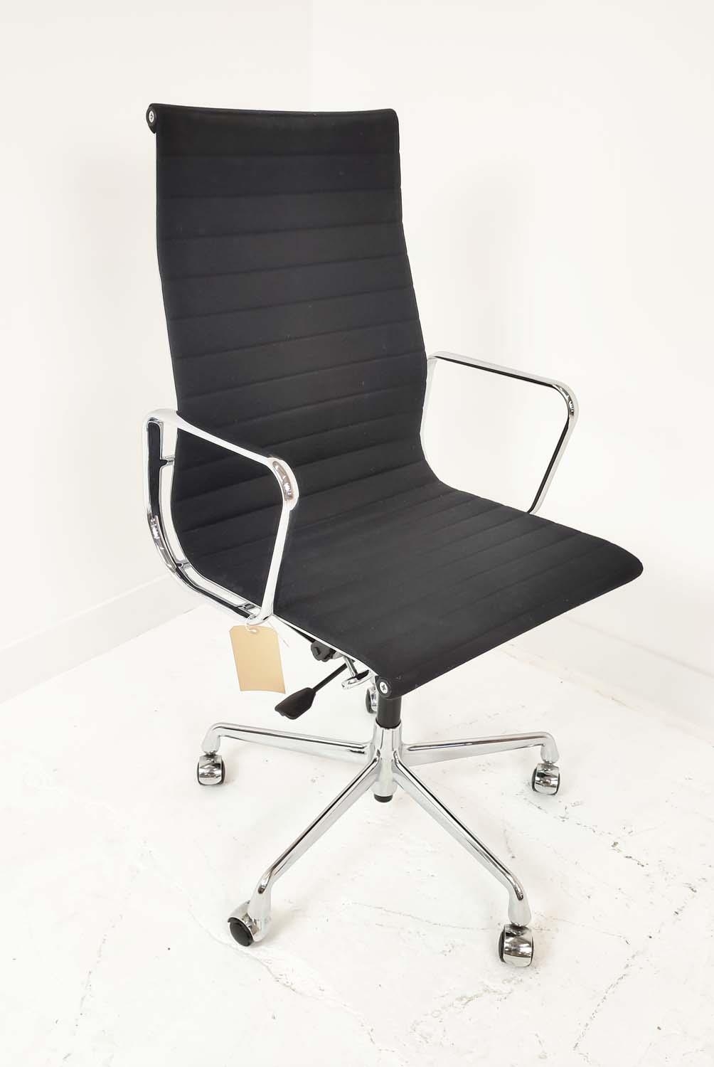 VITRA ALUMINIUM GROUP CHAIR, by Charles and Ray Eames, 113.5cm H at largest.
