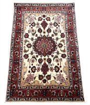 TABRIZ RUG, 152cm x 102cm, silk and wool.