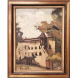 MICHEL DIND-SIBOURG (20th century French), 'Villa Jeanne d'Arc', oil on board, 64cm x 46cm, framed.