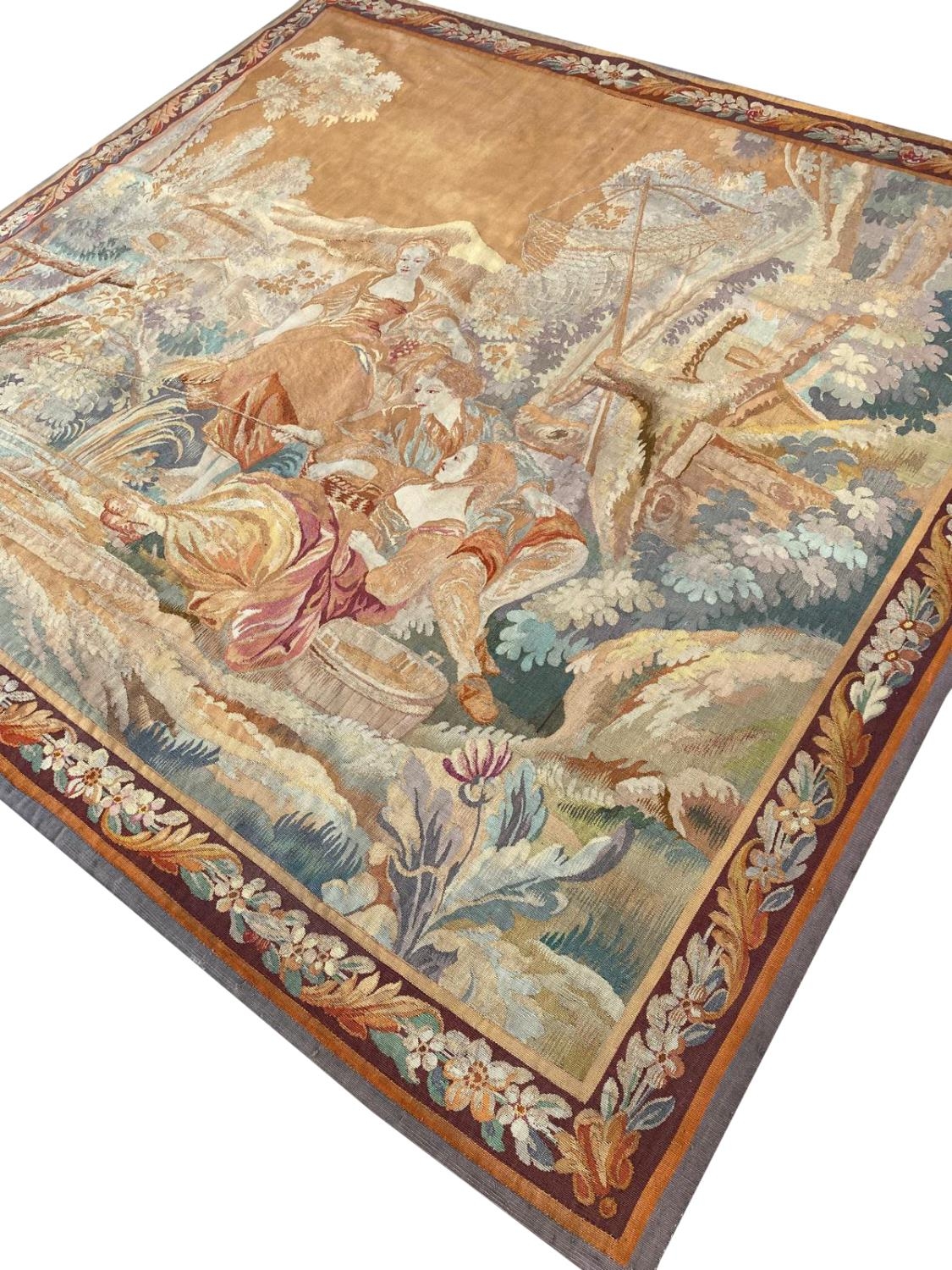 FLEMISH DESIGN TAPESTRY, 200cm x 190cm. - Image 7 of 8