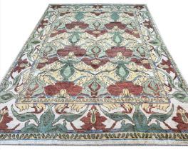 FINE CFA VOYSEY DESIGN OUSHAK CARPET, 345cm x 250cm.