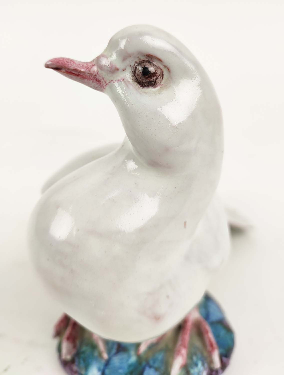 LADY ANNE GORDON (1924-2007) CERAMIC PARROT AND DOVE, monogrammed initial to base, parrot 20cm H, - Image 9 of 11