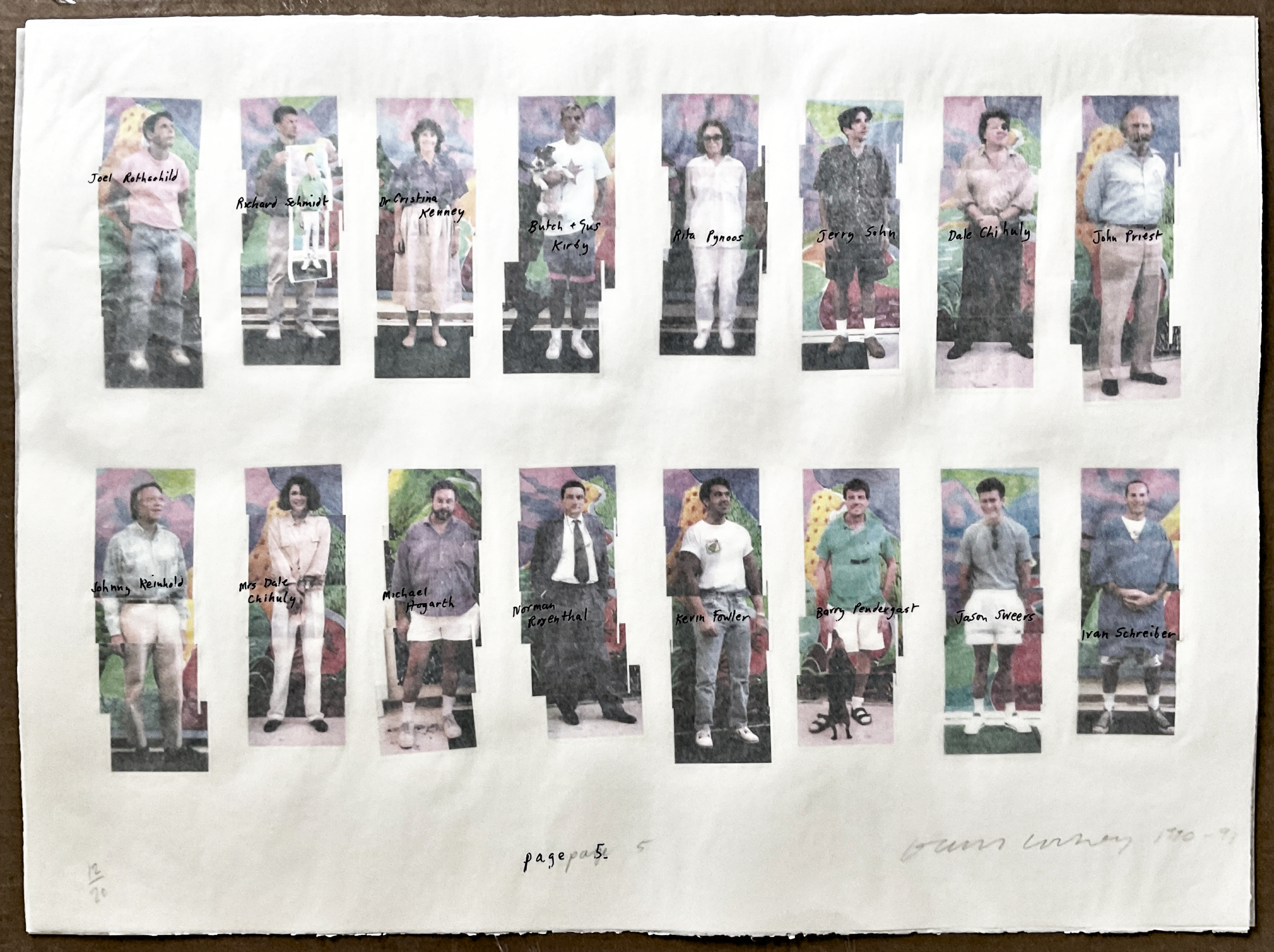 DAVID HOCKNEY (born 1937), LA Visitors, colour laser print collage, printed on parsons linen laser