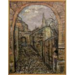 AUSTIN TAYLOR (1908-1992), 'Kynance Mews', oil on canvas, 46cm x 36cm, signed, framed.