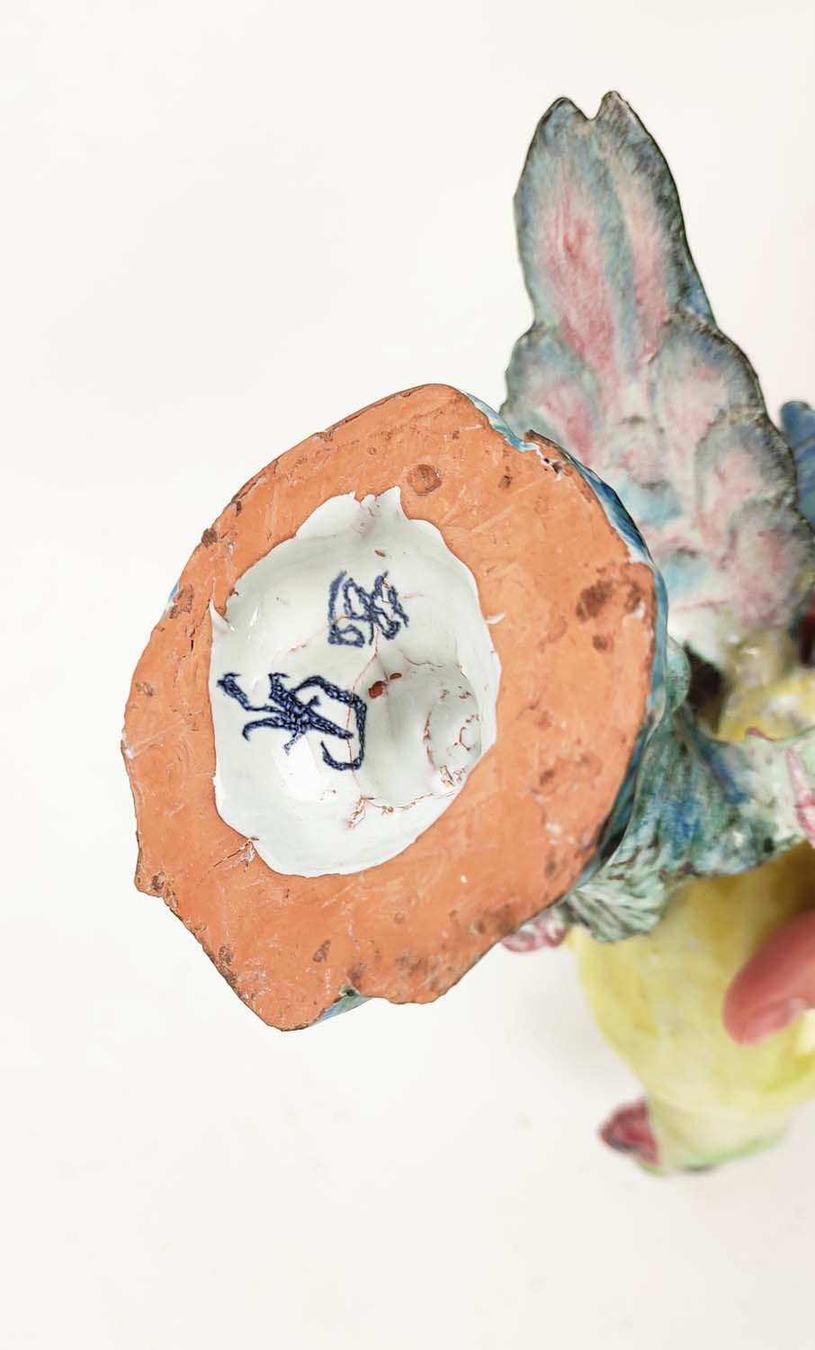 LADY ANNE GORDON (1924-2007) CERAMIC PARROT AND DOVE, monogrammed initial to base, parrot 20cm H, - Image 6 of 11