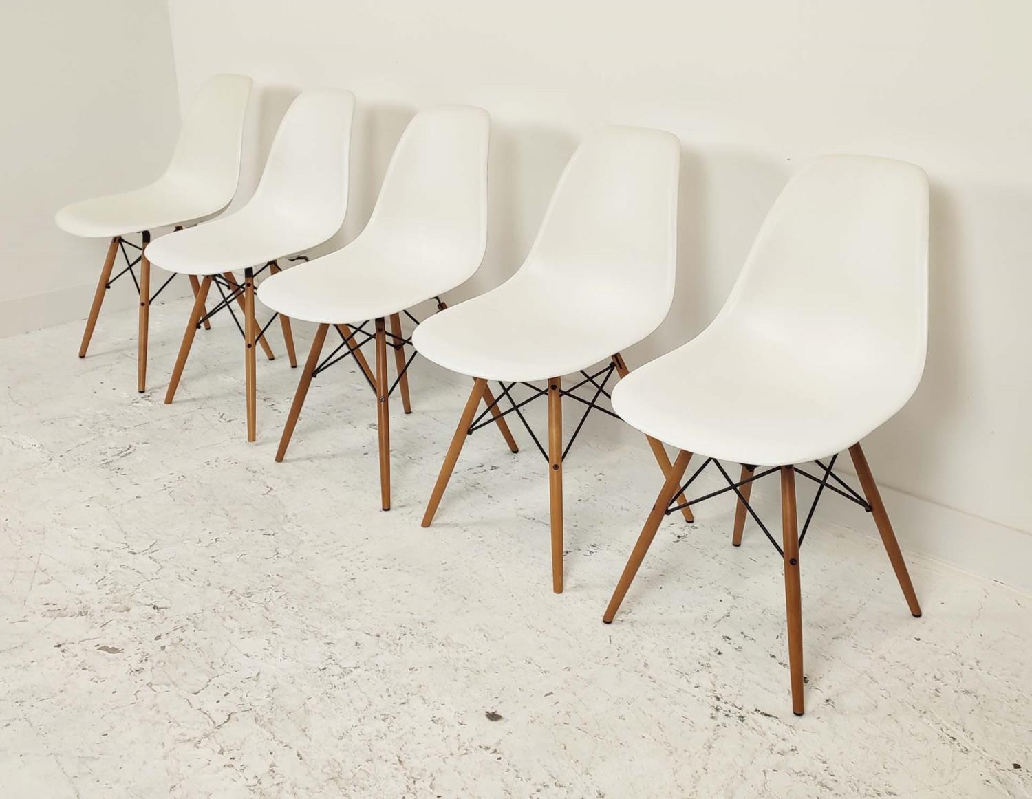 VITRA DSW CHAIRS, a set of five, by Charles and Ray Eames, 82cm H x 46cm x 50cm. (5) - Image 3 of 8