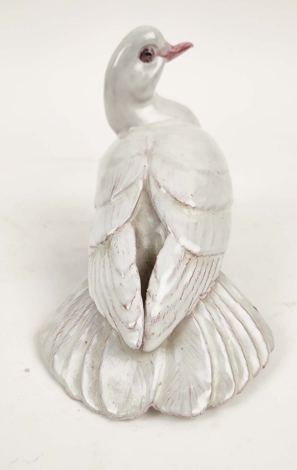 LADY ANNE GORDON (1924-2007) CERAMIC PARROT AND DOVE, monogrammed initial to base, parrot 20cm H, - Image 10 of 11
