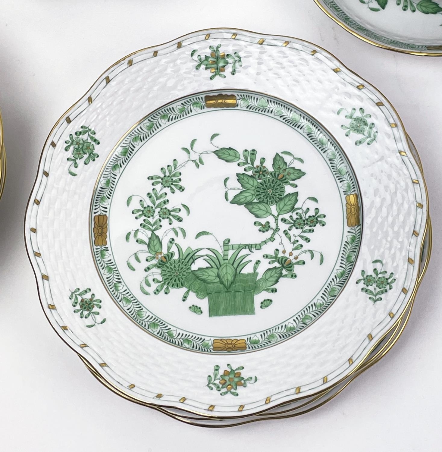 HEREND TEA/COFFEE SERVICE, Apponyi Chinese bouquet pattern comprising eight tea cups and saucers, - Image 10 of 12