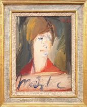 LIES (mid 20th century Scandinavian), 'Portrait of a lady', signed Lies '64, oil on canvas, 53cm x
