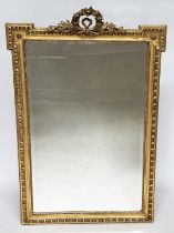 WALL MIRROR, 19th century French Napoleon III giltwood and composition, rectangular with egg and
