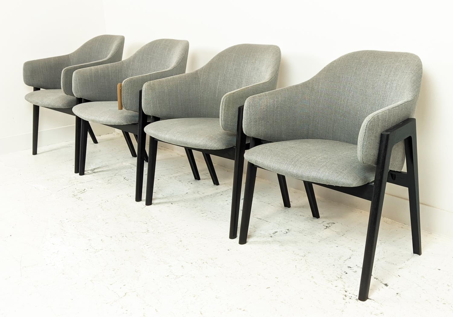 LINLEY SAVILLE DINING CHAIRS, a set of four, by Matthew Hilton, 80cm H approx. (4) - Image 4 of 11