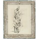 PABLO PICASSO, Nu, cubist study, rare lithograph and pochoir, signed in the plate, suite: Eventail –