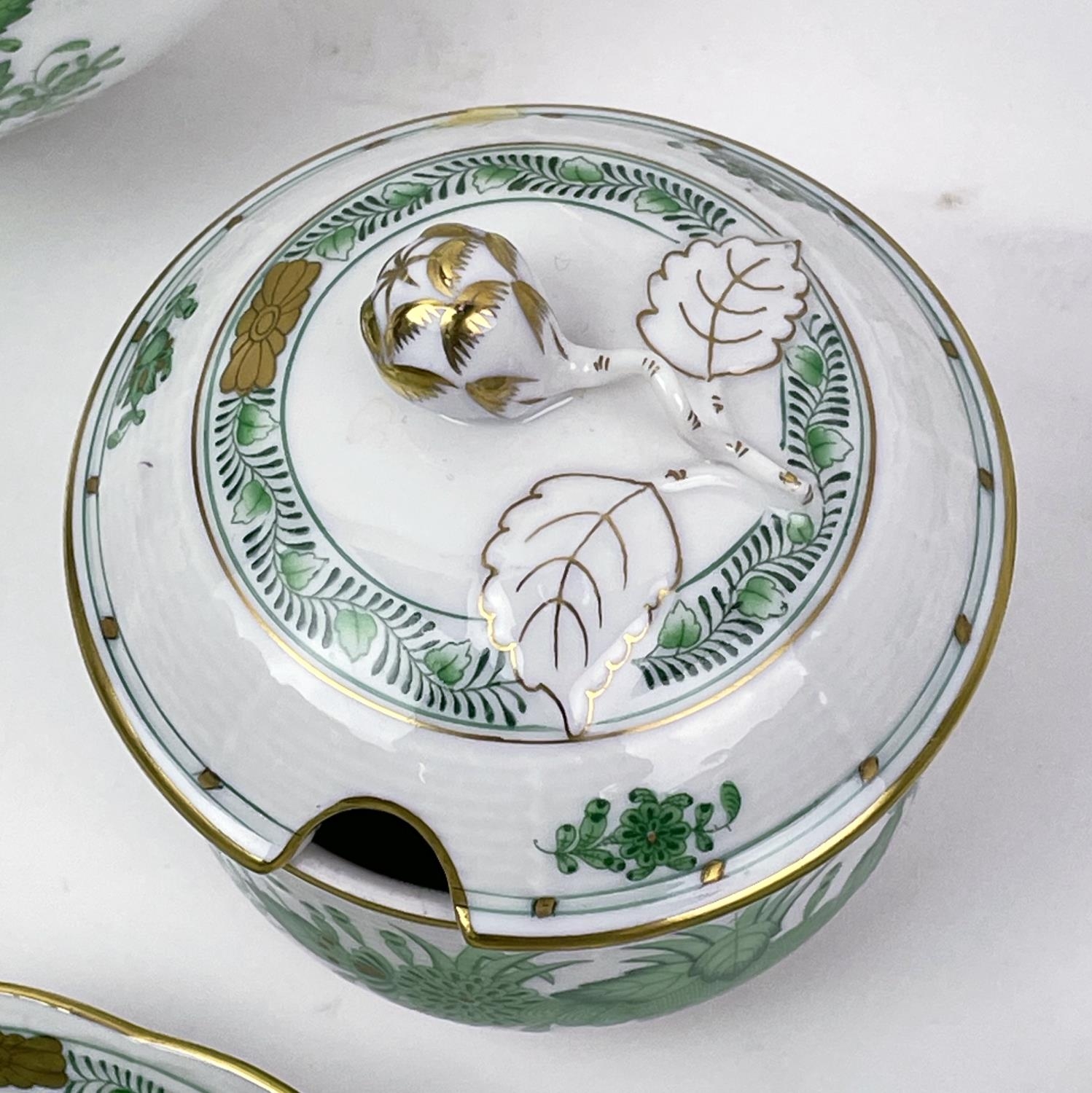 HEREND TEA/COFFEE SERVICE, Apponyi Chinese bouquet pattern comprising eight tea cups and saucers, - Image 9 of 12