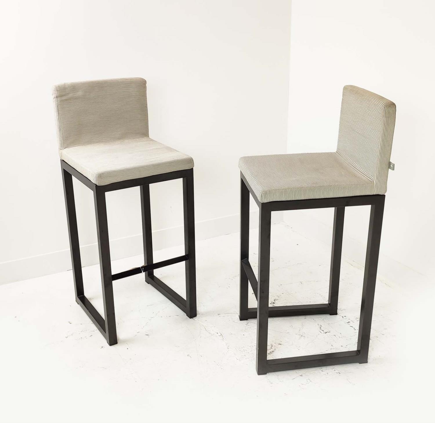 ARMANI CASA BAR STOOLS, a pair, 103cm H x 43cm x 45cm. (2)