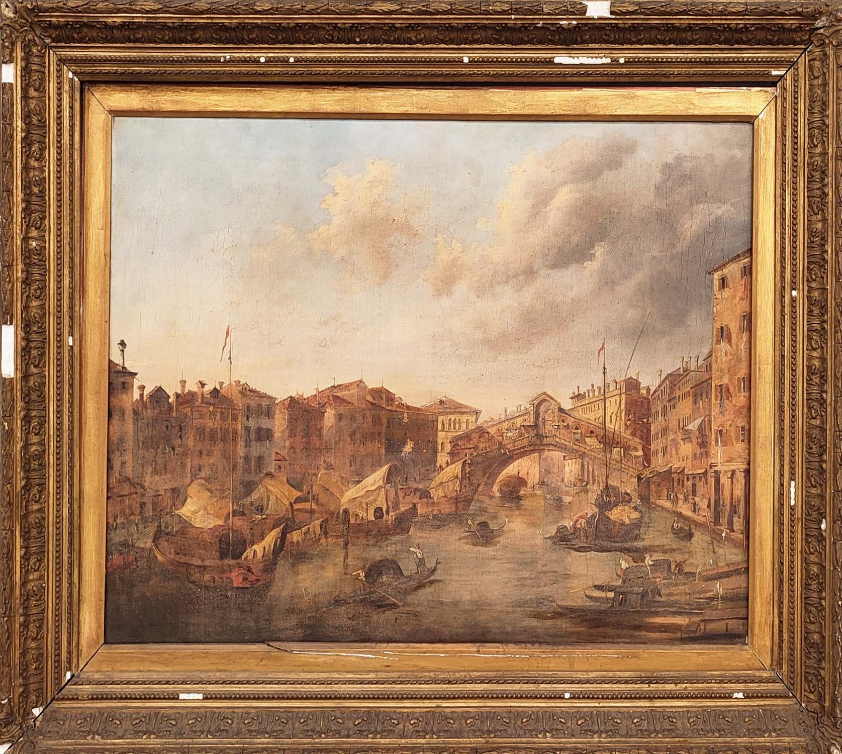 MANNER OF GIOVANNI BATTISTA PIRANESI (Italian 1720-1778), 'The Rialto Bridge on the Grand Canal,