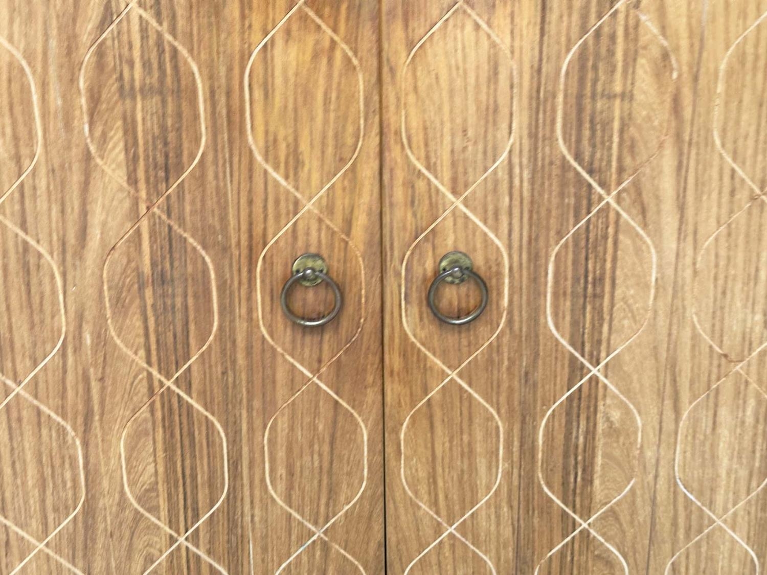 GORDON RUSSELL HELIX SIDEBOARD, walnut with two double helix incised panel doors, 120cm x 46cm x - Image 3 of 9