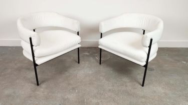 RESIDENT ISABELLA CHAIRS, a pair, by Simon James, in 058 Messanger Maharam upholstery, 67cm W approx