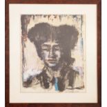 JUAN ESCODA COROMINA (Spanish b.1920), 'Portrait studies', oils on paper, 56cm x 43cm, framed,