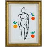 HENRI MATISSE, Nude with oranges, original lithograph from the 1954 edition after Matisse’s cut outs