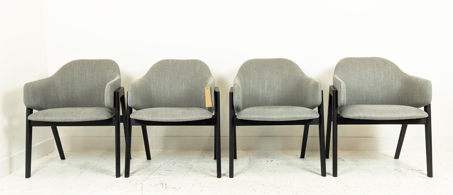 LINLEY SAVILLE DINING CHAIRS, a set of four, by Matthew Hilton, 80cm H approx. (4) - Image 3 of 11