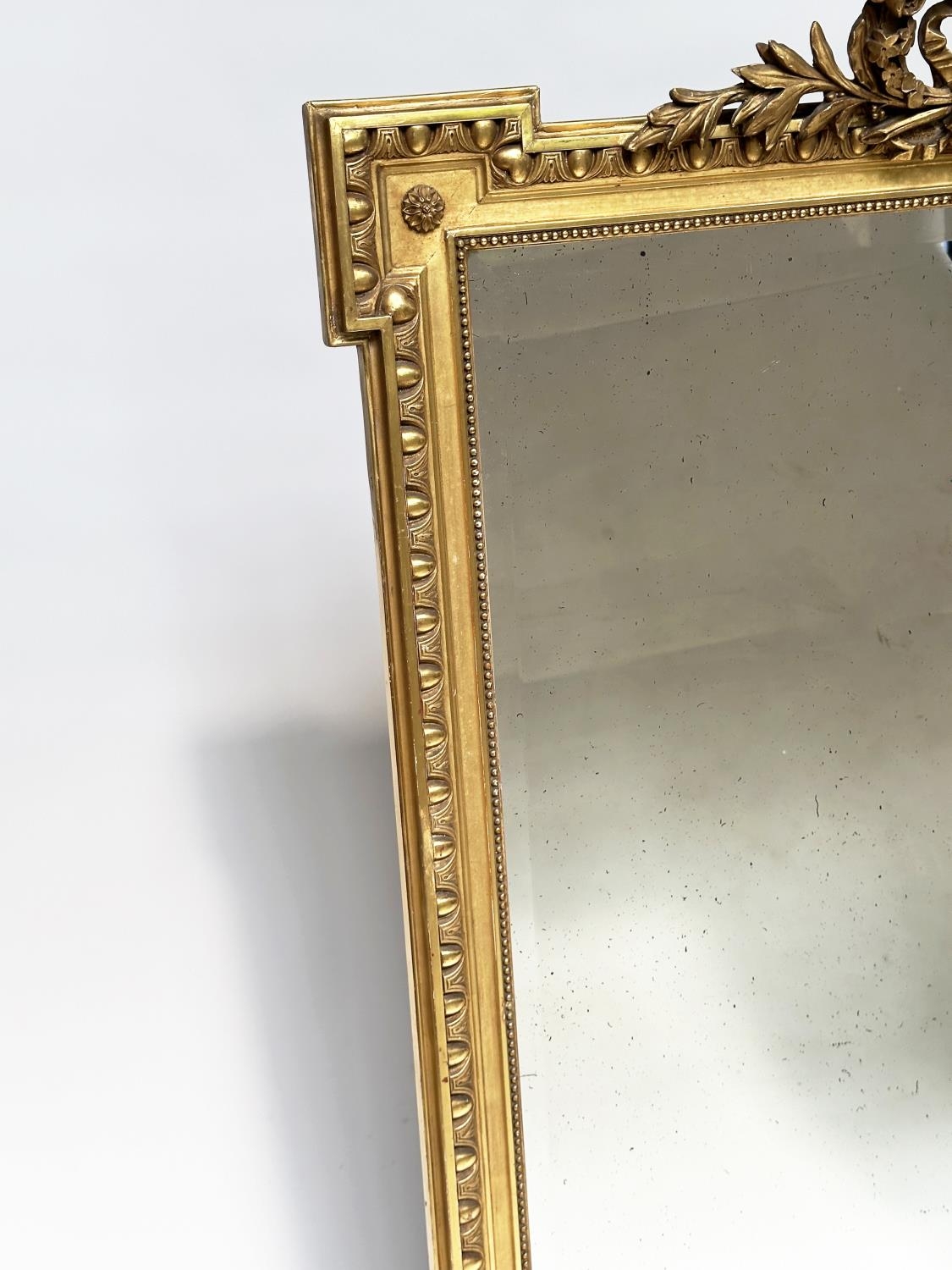 WALL MIRROR, 19th century French Napoleon III giltwood and composition, rectangular with egg and - Image 2 of 10