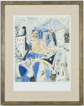 AFTER PABLO PICASSO NOTRE DAME LITHOGRAPH, on arches paper – embossed numbered edition of 500 copy