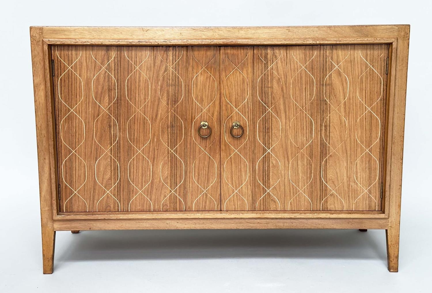 GORDON RUSSELL HELIX SIDEBOARD, walnut with two double helix incised panel doors, 120cm x 46cm x - Image 9 of 9